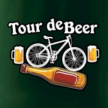 Tour de beer - kolo - pivo a nápis na zádech