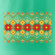 Ukrajinský vzor  - Červené květiny