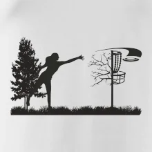 Disc golf - žena černý obrázek