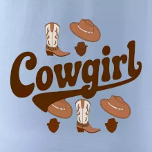 Cowgirl nápis a oblečení