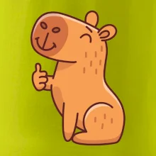 Kapybara s palcem nahoru