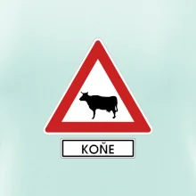 Dopravní značka - Pozor koně / kráva