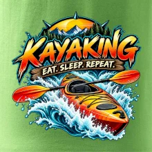 Kajak v divoké vodě eat sleep repeat