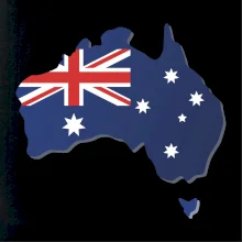 Austrálie - vlajka mapa