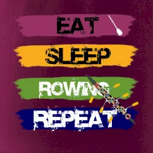 Eat sleep rowing repeat barevné