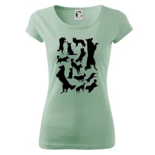 Border kolie siluety