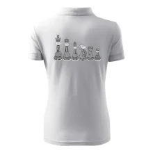 Šachové figurky v řadě - kreslené