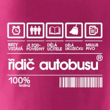 Čárový kód řidič autobusu