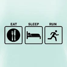 Eat sleep run čtverce