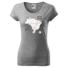 Brazílie mapa s názvy regionů