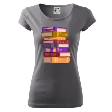 Knihomol stojící knihy