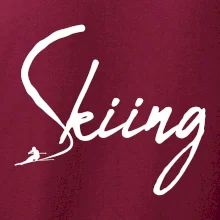 Skiing nápis lyžař