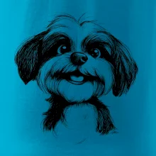 Lhasa Apso karikatura hlava