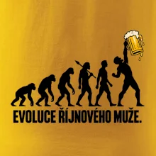 Evoluce říjnového muže s velkým půllitrem piva