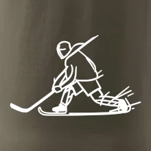 Kreslený hokejista tučnou fixou