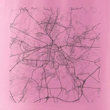 Mapy měst černobílé Plzeň