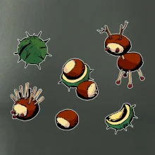 Kaštanová zvířátka - obdelník