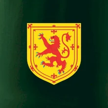 Skotský lev na hrudi