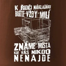 K řidiči náklaďáku buďte vždy milý