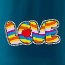 Love nápis duhový