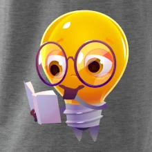 Žárovka přemýšlí nad knihou