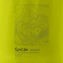 Špičák - vrstevnice v obdélníku