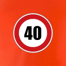 Dopravní značka - omezení rychlosti 40 Dopravní značka - omezení rychlosti 40