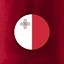 Vlajka Malta kulatá velká