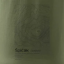 Špičák - vrstevnice v obdélníku