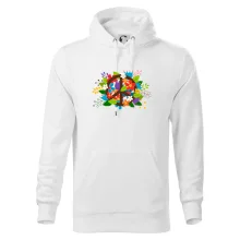 Peace symbol prorostlý květinami