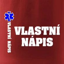 Hvězda života - vlastní nápis vpředu a vzadu