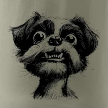 Černobílá karikatura Ši-tzu