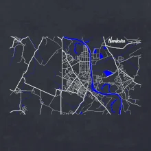 Neratovice - Mapa s vodními toky