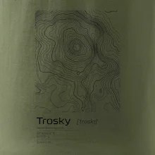 Trosky - vrstevnice v obdélníku