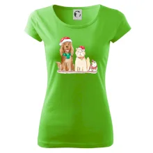 Veselé vánoce - pes, křeček a kočka