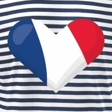 Francouzská vlajka srdce