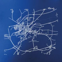 Mapy měst černobílé Slaný