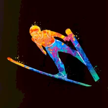 Skokan na lyžích splash