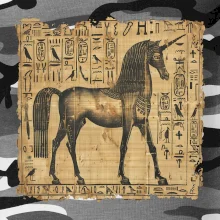 Egyptské hieroglyfy jednorožec