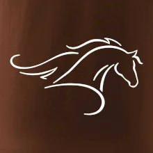 Kůň - bežící silueta hlavy