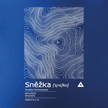 Sněžka - vrstevnice v obdélníku