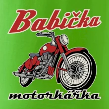 Babička motorkářka