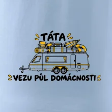 Táta vezu půl domácnosti rodinný karavan