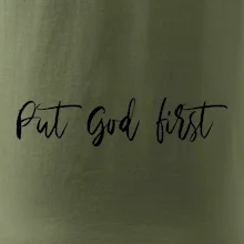 Put God first psací nápis