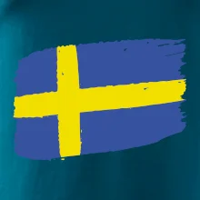 Švédsko vlajka štětkou