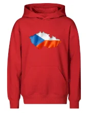 Česká vlajka v obrysu republiky