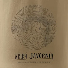 Velký Javorník - vrstevnice v kruhu