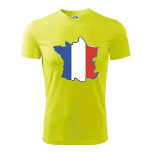 Francouzská vlajka mapa obrys