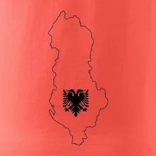 Albánie obrys mapa