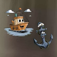 Parové triko - Loď a kotva